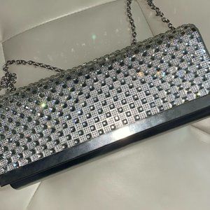 Call It Spring Silver Crystal Clutch